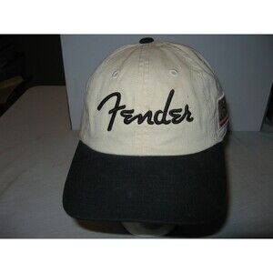 Fender Guitar Logo Hat Cap California Republic Bear Strapback Cotton